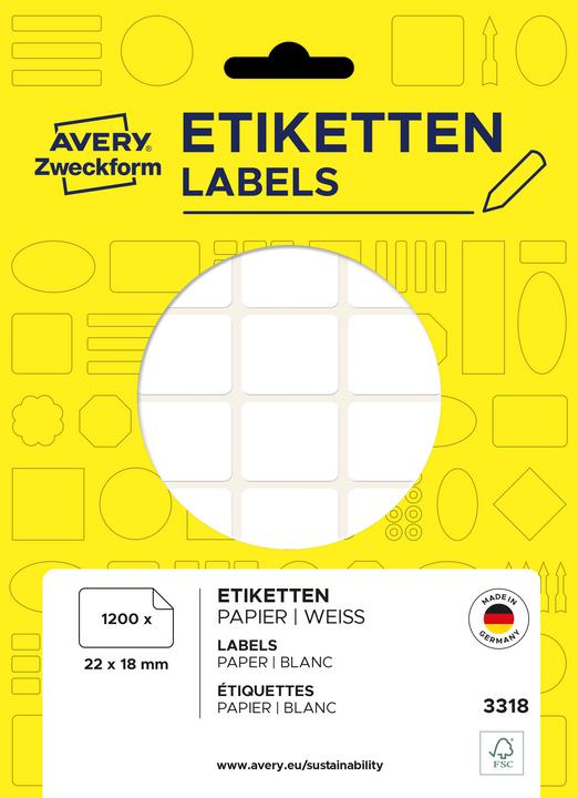 Actual product image Avery Mini organisation labels