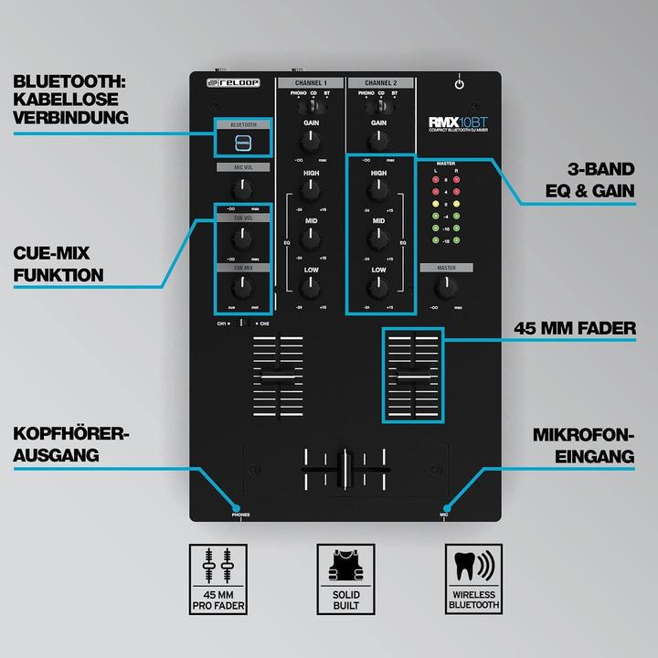Produktbild reloop RMX-10 BT (Clubmixer)