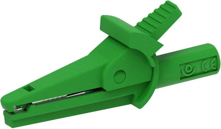 Actual product image Electro PJP 5002-IEC-d4-CD1-V Alligator clip Green Clamping range max.: 9 mm length: