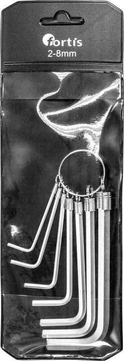 Image du produit Magni Jeu de tournevis coudés sur anneau 8 pièces 2-10mm FORTIS