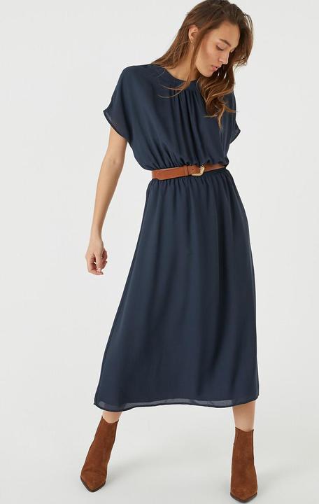 Image du produit La Redoute Collections Maxi-robe évasée avec taille smockée (48)