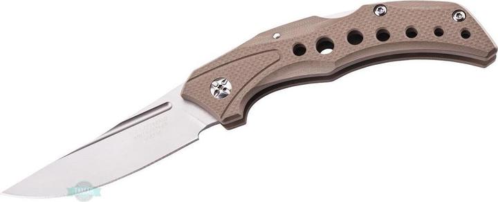 Produktbild Herbertz Taschenmesser, 440 Stahl, Back Lock, G10 Heftschalen desert, Edelstahl Taschenclip (9.40 cm)