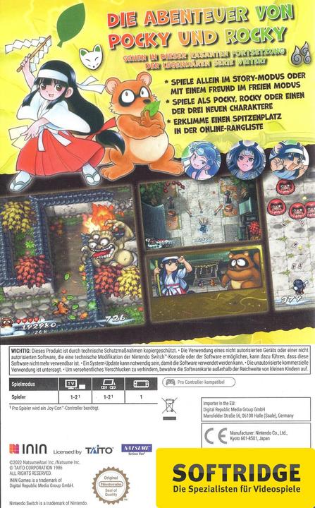 Produktbild ININ Games Pocky & Rocky Reshrined (Switch, DE)