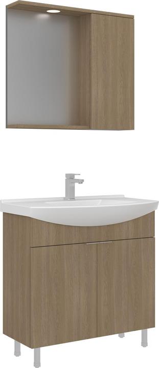 Produktbild Homitis Purus 80 Bathroom Cabinet With Sink & Mirror Set (2 Pieces)