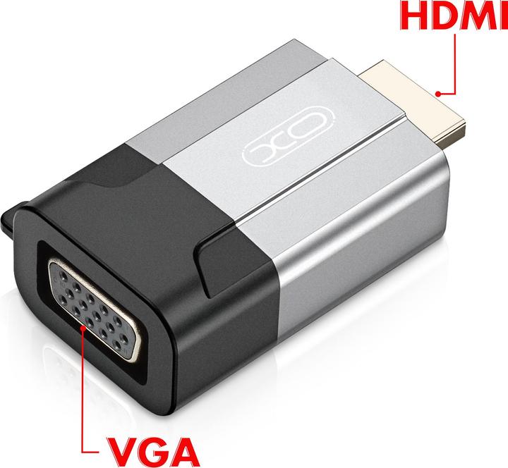 Actual product image xO adapter GB014 HDMI - VGA gray (HDMI, 2.70 cm)