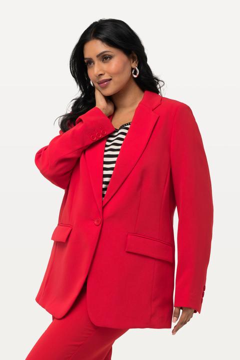 Produktbild Ulla Popken Blazer, Acetat, Reverskragen, Knopfverschluss (52)