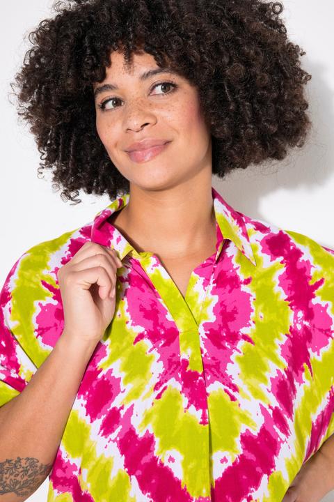 Image du produit Angel of Style Bluse, A-Linie, Batik-Muster, Halbarm (48)