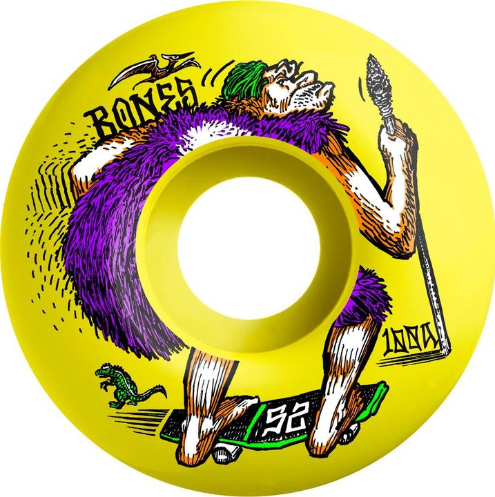 Actual product image Bones Wheels 100A NEONderthal Originals V4 Wide (52 mm)