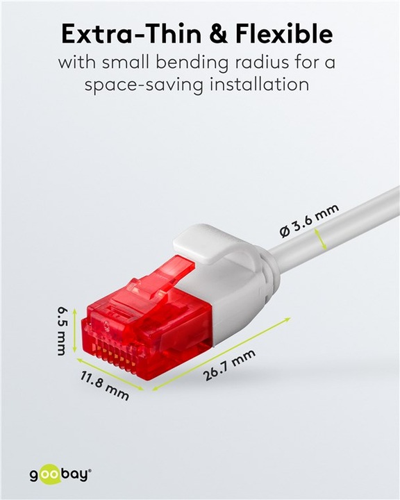 Actual product image Goobay network cable (U/UTP, CAT6, 15 m)