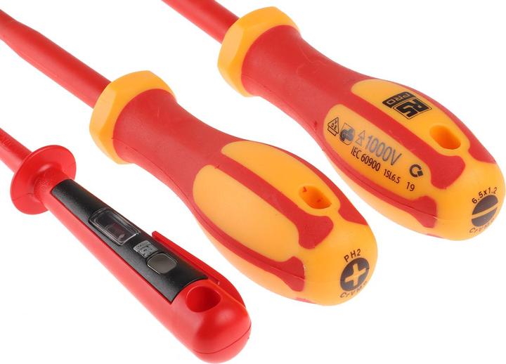 Produktbild RS PRO 7pc Insulated Slotted/PH Screwdriver Set