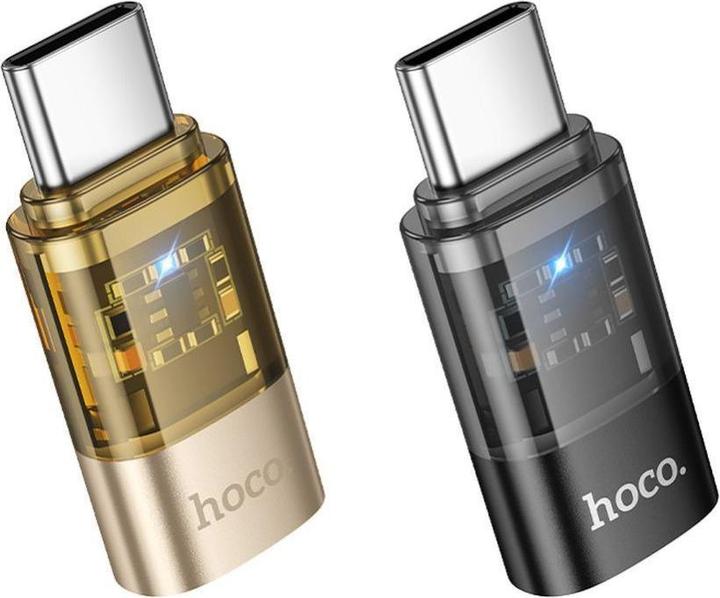 Produktbild Hoco Cable adapter Type C (male) to Lightning (female) UA36D transparent black (USB Typ C, Lightning)