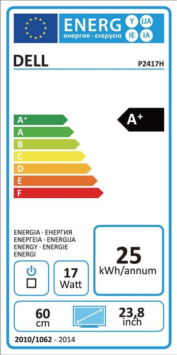 Energy Label Dell P2417h (1920 x 1080 pixels, 24")