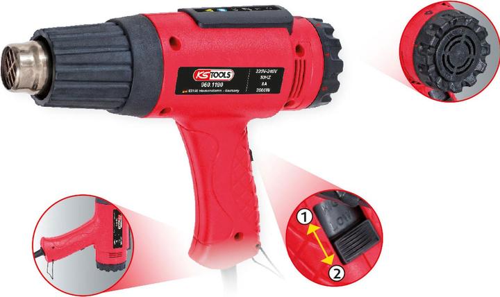 Produktbild KS Tools Heissluftgebläsepistolen-Satzincl. 4 Aufsätze