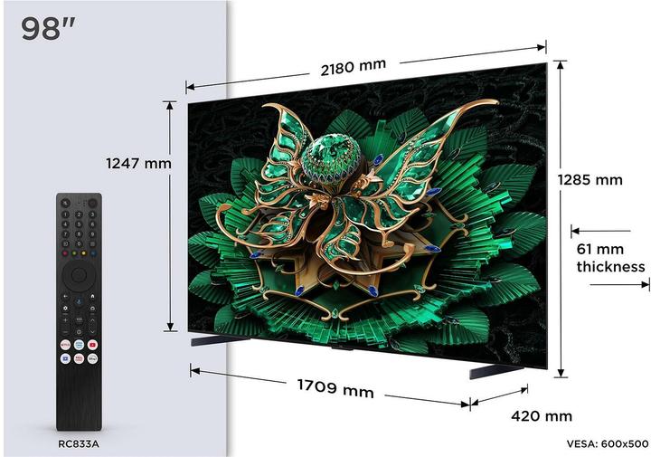 Produktbild TCL 98C7K (98", Mini-LED, 4K, 2025)