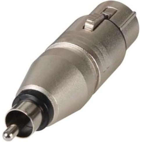 Neutrik - 3-POLIGE XLR-WEIBLICH AUF Cinch-/Phono-MÄNNLICH, Adattatore audio, Argento