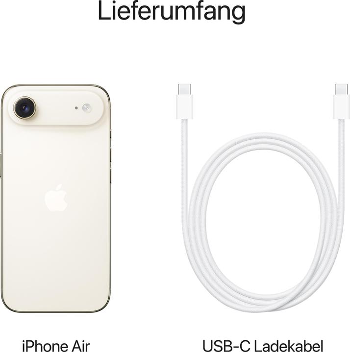 Produktbild Apple iPhone Air (256 GB, Light Gold, 6.50", Dual SIM, 5G)