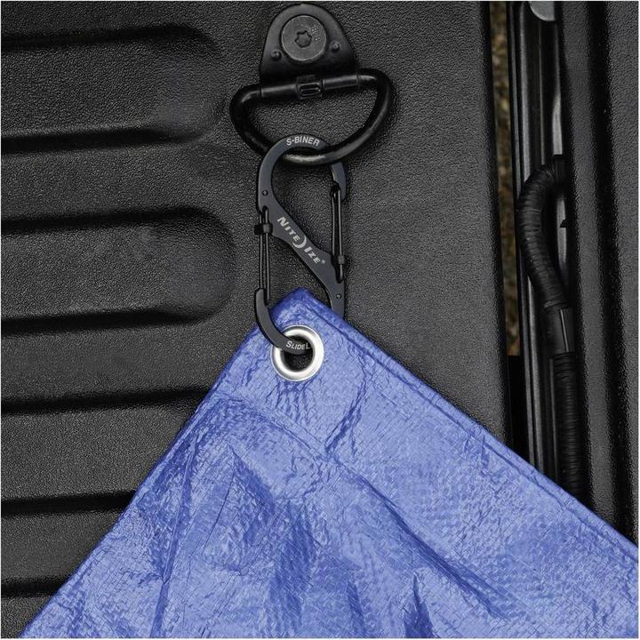 Image du produit Nite Ize Mousqueton S-Biner SlideLock #4 Acier inoxydable Noir (LSB4-01-R3)