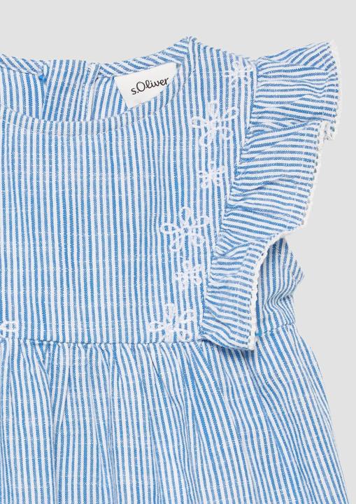 Produktbild S.Oliver Kleid Fein gestreiftes Baumwollkleid in Leinen-Optik (68)