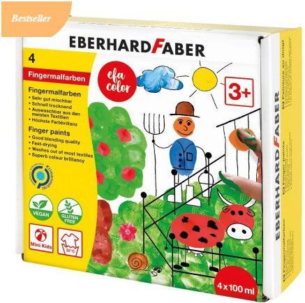 EberhardFaber Finger paint 100 ml, set of 4 (Sorted, 400 ml)