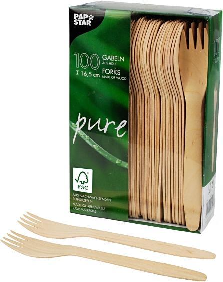 Actual product image Papstar Gabeln "pure" (100 x)