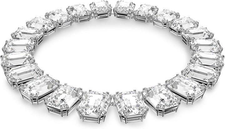 Actual product image Swarovski Millenia necklace Oversized crystals Octagon cut White Rodium topcoat Metal No Gemstone (Metal)