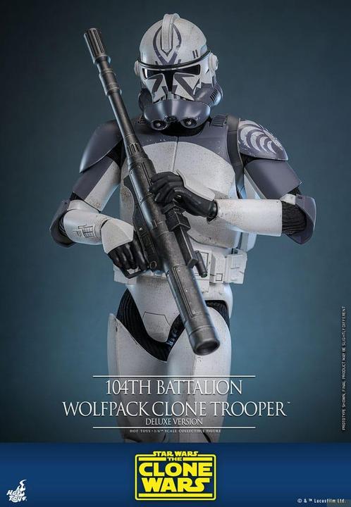 Actual product image Hot Toys Star Wars The Clone Wars Actionfigur 1/6 104th Battalion Wolfpack Clone Trooper Deluxe Version 30 cm