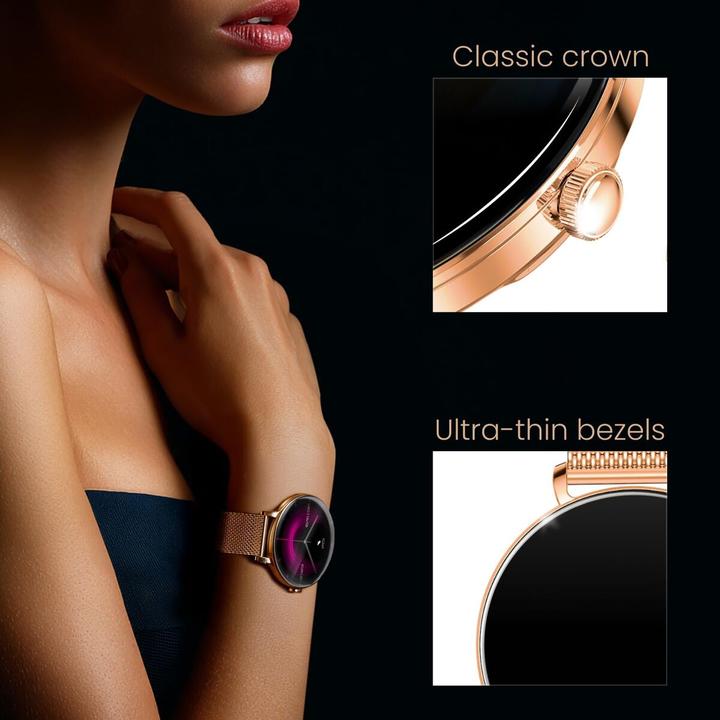 Actual product image Forever Smartwatch SB-370 Rose Gold - Spotted Band