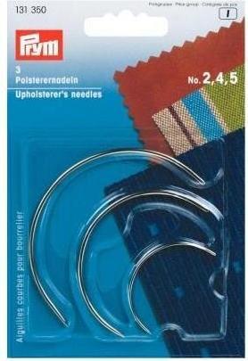 Actual product image Prym Upholstery needle, silver & yellow Card 3 pcs.