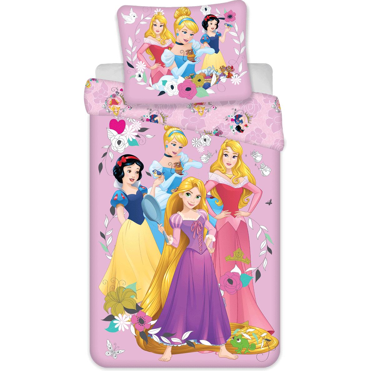 Tinisu, Kinderbettwäsche, Disney Prinzessinnen Bettwäsche - 160x200 cm Baumwolle Kissen und Decke
