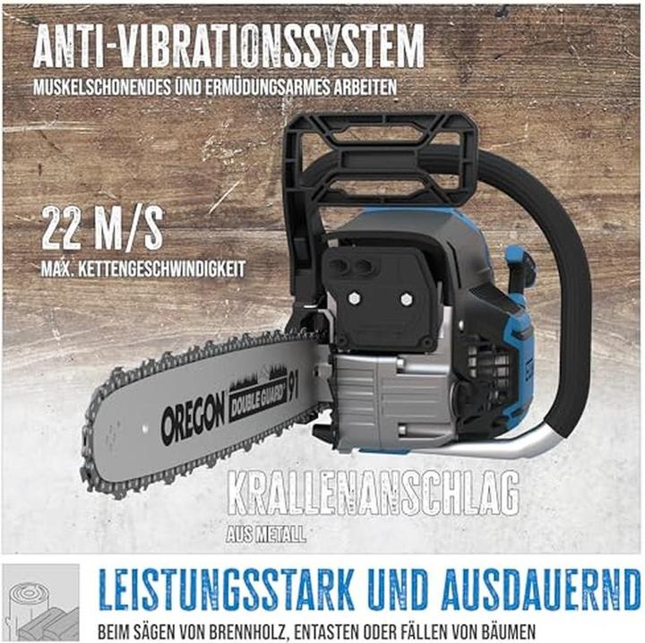 Produktbild Güde Benzin-Kettensäge » KS 450-55 « Anti-Vibration, Leichtstartsystem (Benzin Kettensäge)