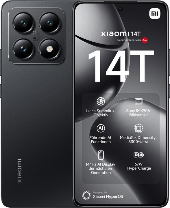 Produktbild Xiaomi 14T + Curved Gaming Monitor 30" Launch Bundle (256 GB, Titan Black, 6.67", Dual SIM, 5G)