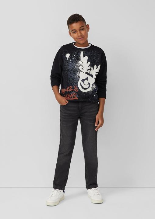 Produktbild s.Oliver Sweatshirt Sweatshirt mit X-Mas Wechselprint (134, 140)