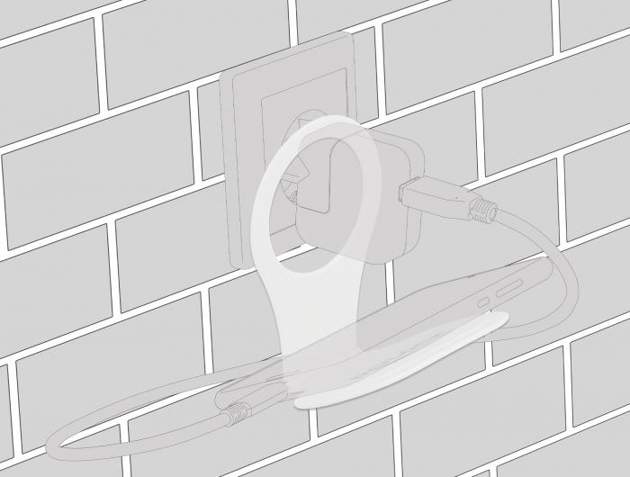 Produktbild Delock Charging Holder - Halter für Handy - weiss