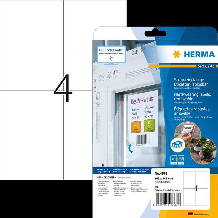 Immagine prodotto Herma Etichette per spedizioni resistenti alle intemperie A4 rimovibili