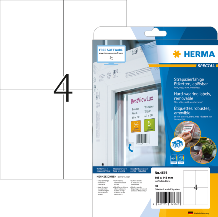 Immagine prodotto Herma Etichette per spedizioni resistenti alle intemperie A4 rimovibili