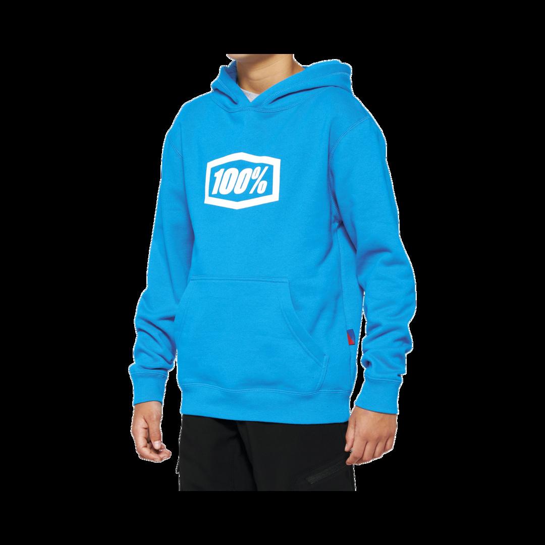 Thumbnail - 100%, Unisex, Pullover, Hoody Icon Youth, Blau, (S)