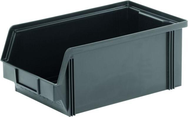 Produktbild ESD-Sichtlagerkästen PP einzeln schwarz