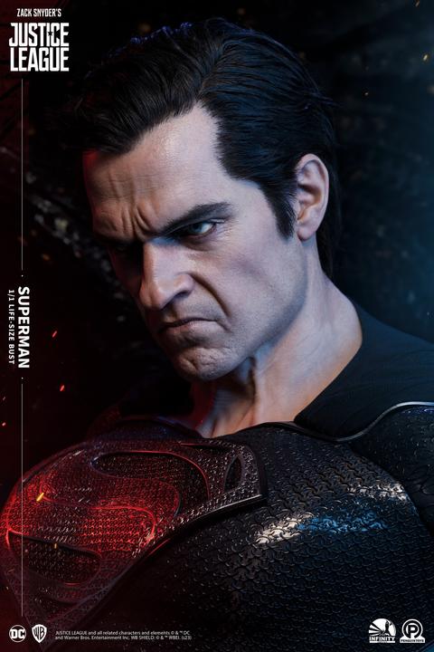 Actual product image Infinity Studios Snyder's Justice League "Superman - Black Version" 1/1 Lifesize Bust