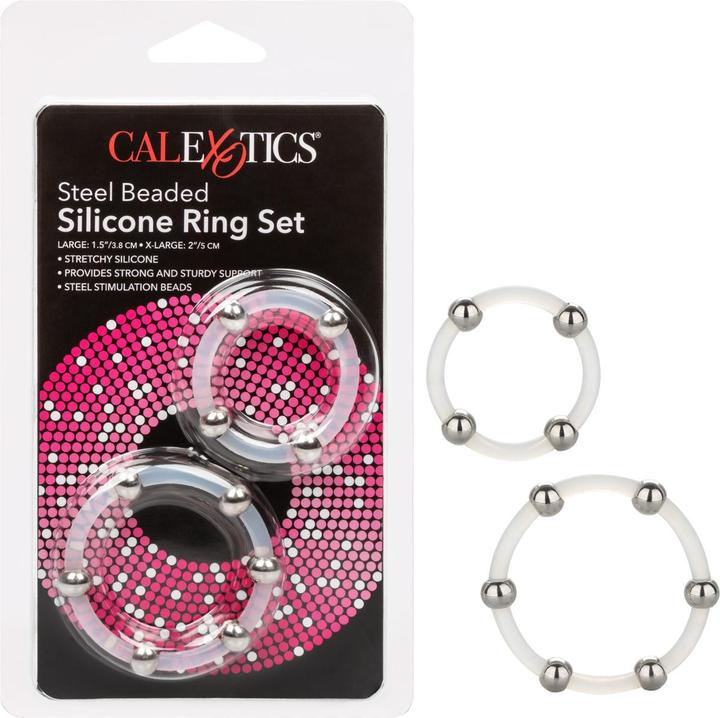 Produktbild CalExotics Steel Beaded Silicone Ring Set (5 cm)