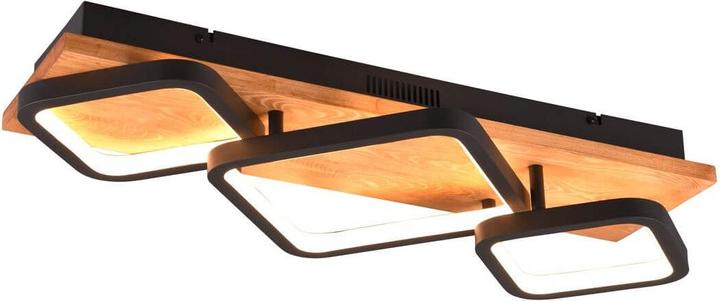Actual product image Trio Rama LED ceiling light 32W dimmable black matt warm white (3800 lm)
