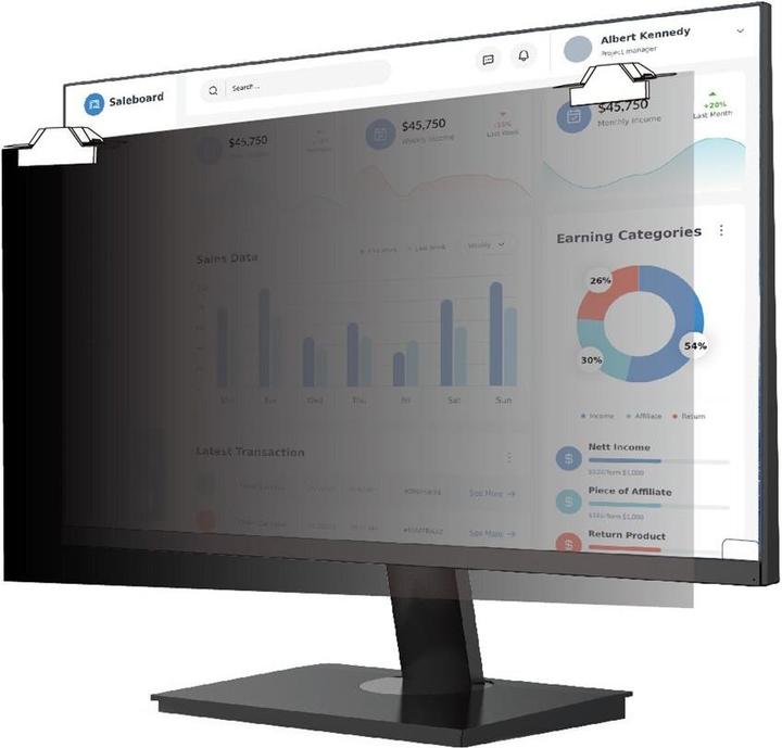 Produktbild V7 SECUREVUE 24.0 IN PRIVACY FLTR (24.02", 16:9)