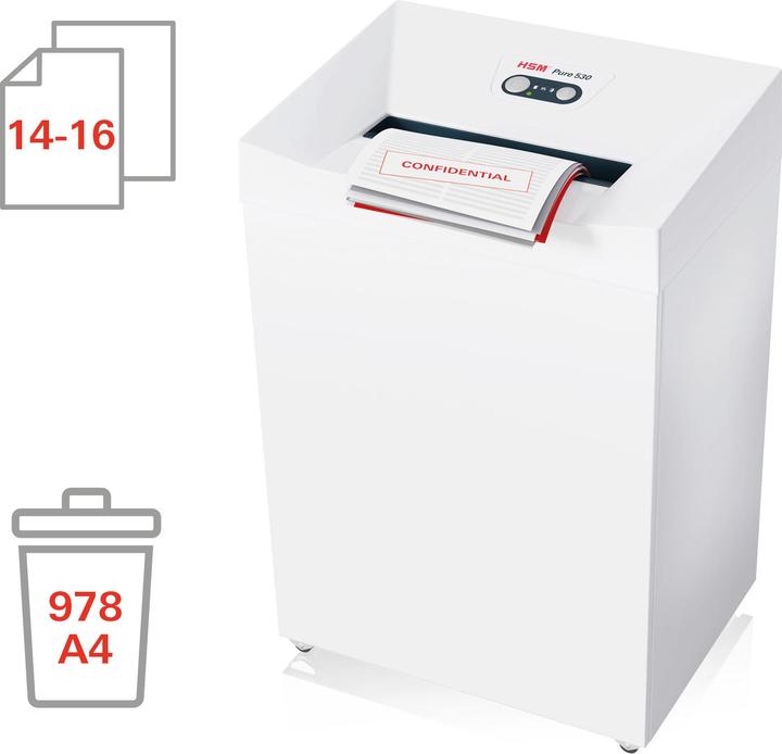 Produktbild HSM PURE 530 - Aktenvernichter (Partikelschnitt)