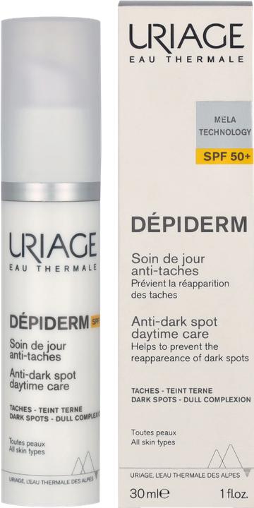 Produktbild Uriage Dépiderm Anti-Flecken Tagespflege LSF50+ Fl 30 ml (Sonnencreme, SPF 50, 30 ml, 66 g)