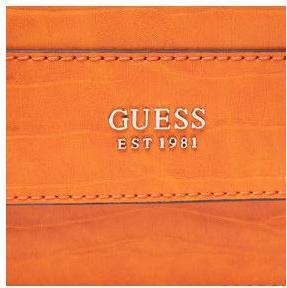 Actual product image Guess Katey, Convertible Xbody Flap, Textile Crossbody Bag, Orange, HWCG78