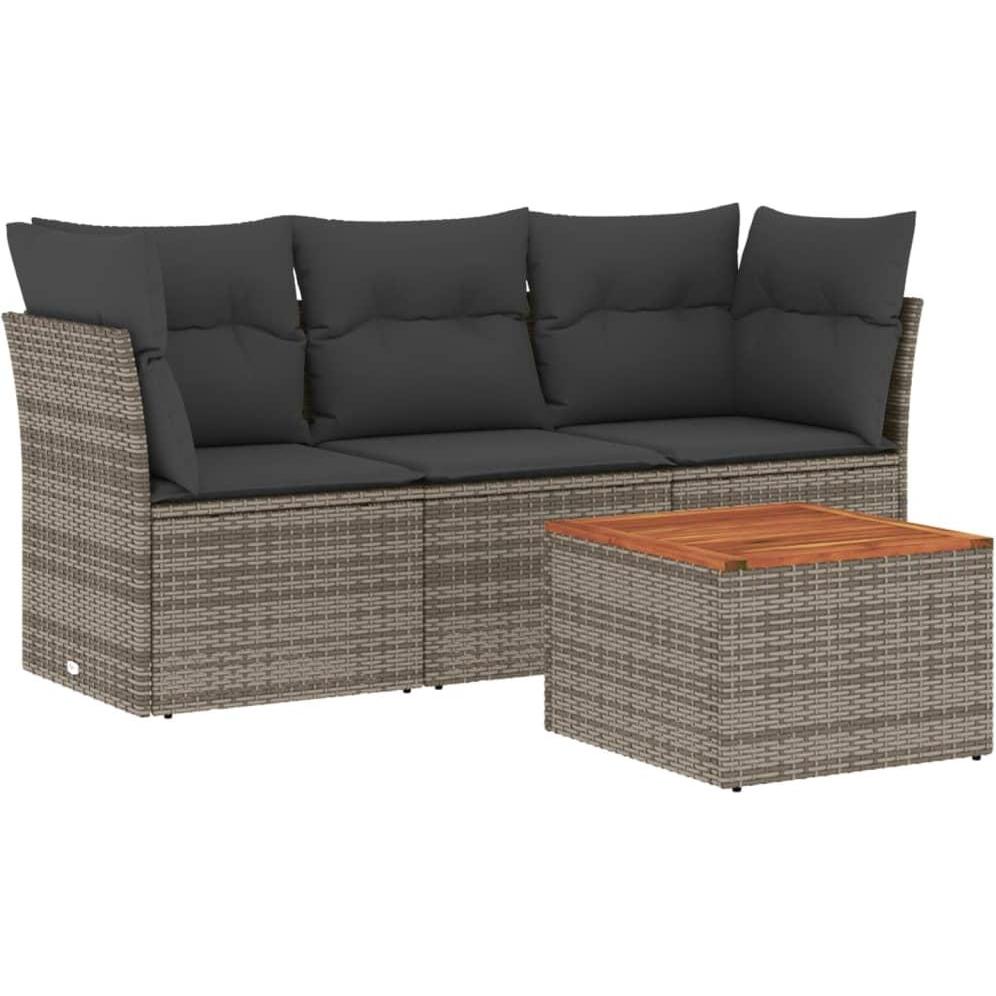 VidaXL, Gartenlounge, 10-tlg. Garten-Lounge-Set mit Kissen