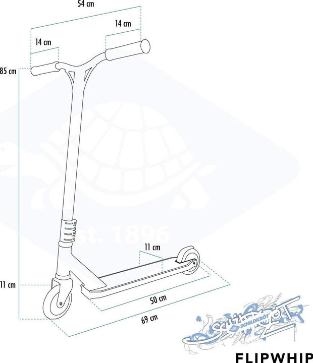 Actual product image Schildkröt Stunt scooter Flipwhip Hydro Green