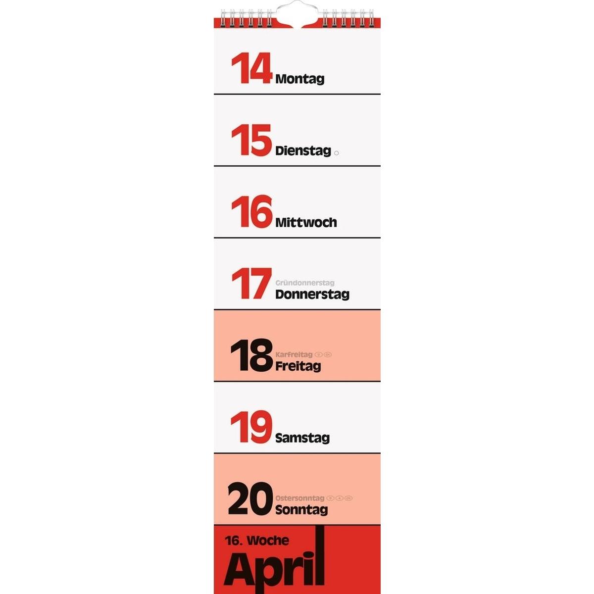 Thumbnail - Brunnen, Agenda, Streifenkalender Modell 702 13x45cm 1 Woche/Seite 2025 (Deutsch)