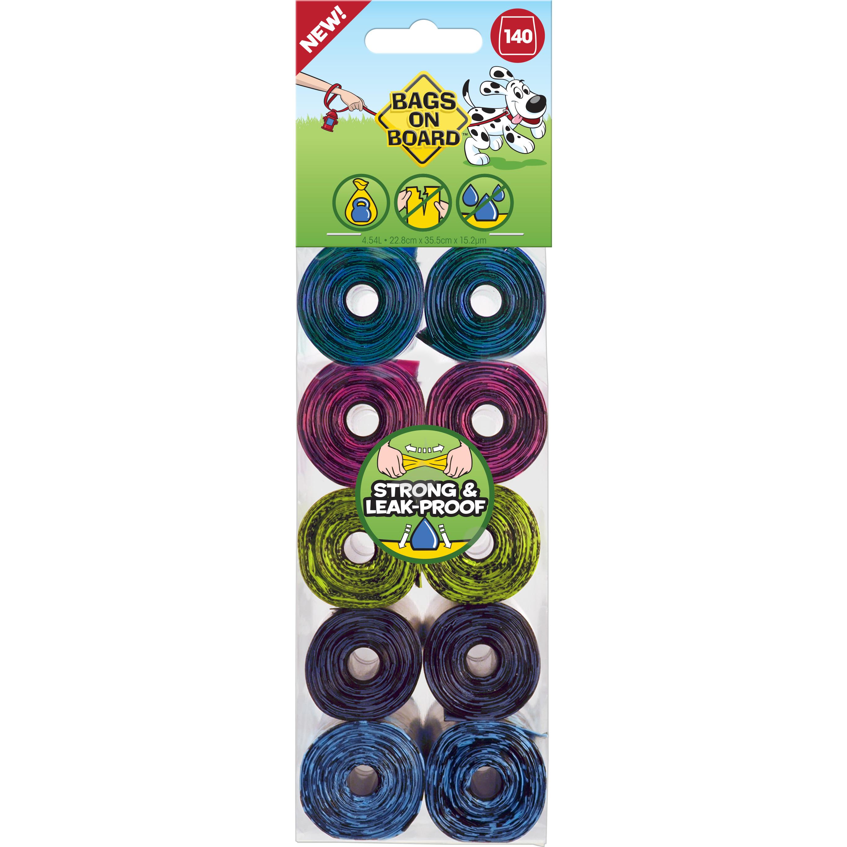 Comparer les prix de Bags On Board HømHøm poser Mønstrede, recharge - 10 ruller (140 pcs) (Chien), Équipement de toilettage