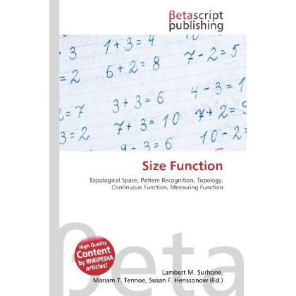 Size Function, Fachbücher von Lambert M. Surhone, Miriam T. Timpledon, Susan F. Marseken