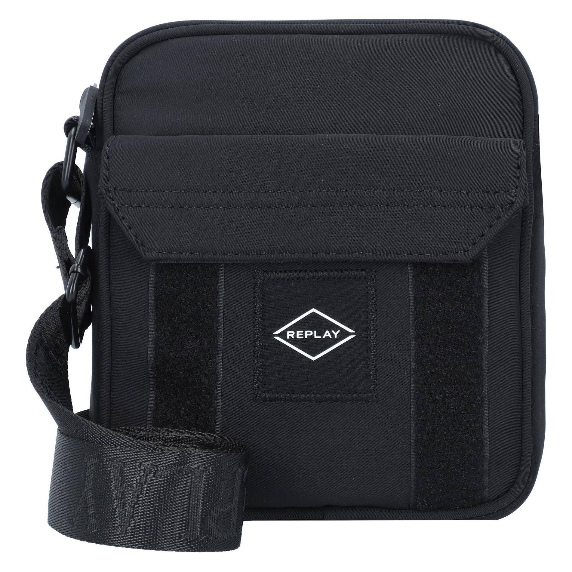 Replay, Herren, Handtasche, Umhängetasche 18.5 Cm, Schwarz